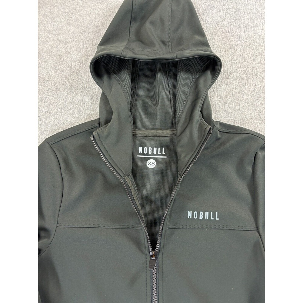 NOBULL Full Zip Athletic Fit Hoodie Running Jacket (Men's XS)‎ Gray - Picture 3 of 13